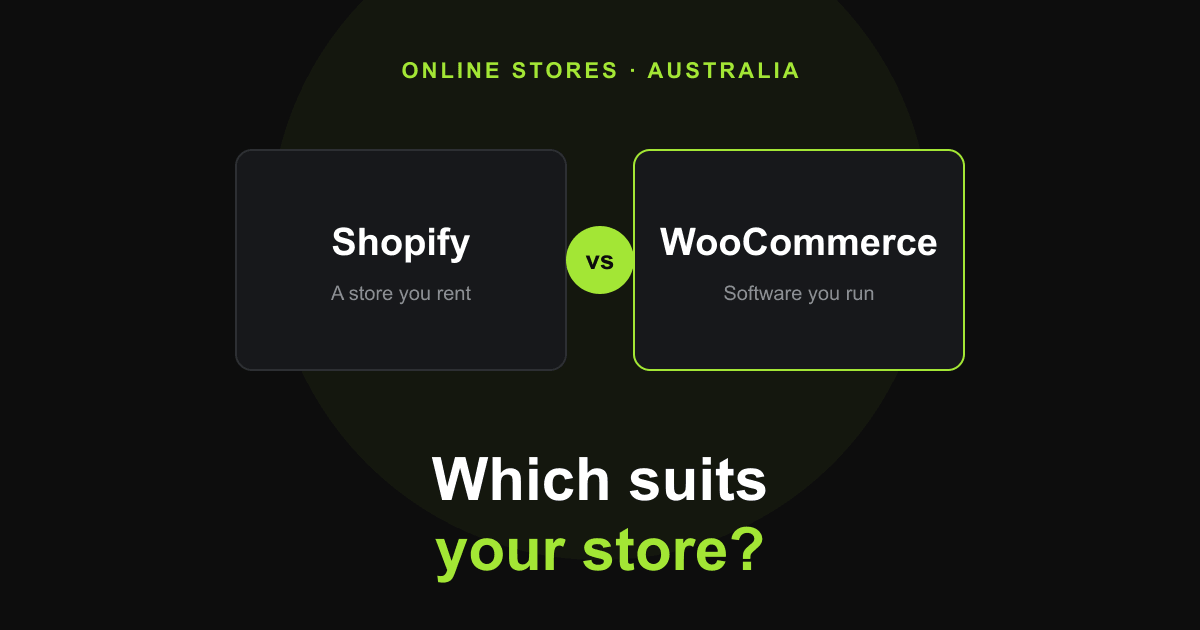 Shopify, a store you rent, compared with WooCommerce, software you run