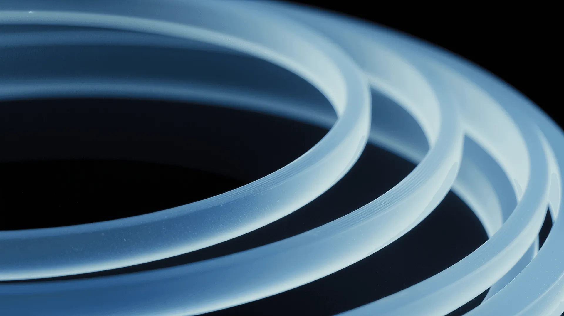 Glossy blue light rings